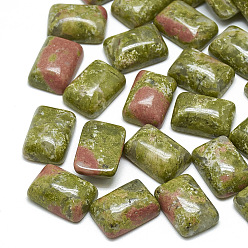Унакит Природные кабошонов Unakite, прямоугольные, 14x10x5.5 мм
