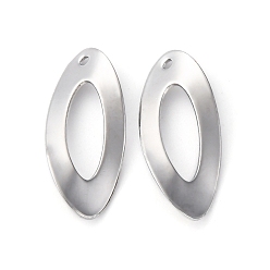 Платина Латунные подвески, без кадмия, без никеля и без свинца, овальные, платина, 20.5x8.5x0.5 мм, отверстие : 1 мм
