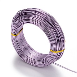 Lilac Round Aluminum Wire, Flexible Craft Wire, for Beading Jewelry Doll Craft Making, Lilac, 12 Gauge, 2.0mm, 55m/500g(180.4 Feet/500g)