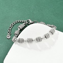 Нержавеющая Сталь Цвет 304 женские браслеты-цепочки со звеньями из нержавеющей стали, овальные, цвет нержавеющей стали, 7-1/8 дюйм (18 см)