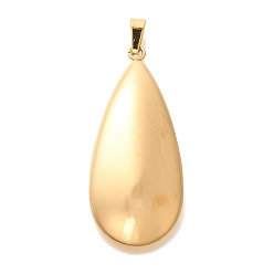 Teardrop Вакуумное покрытие pvd 304 подвески из нержавеющей стали, реальный 18 k позолоченный, слеза, 40.5x17.5x3.5 мм, отверстие : 5.5x2.5 мм