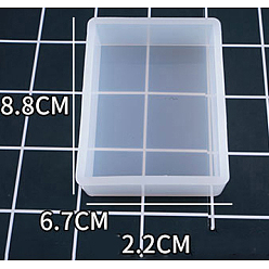 Rectangle Силиконовые формы, формы для литья смолы, для уф-смолы, изготовление подвесок из эпоксидной смолы, прямоугольные, 88x67x22 мм