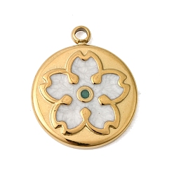 Белый 304 нержавеющей стальной эмали подвески, , ионное покрытие (ip), белые, 18.5x15.5x2.5 мм, отверстие : 1.8 мм