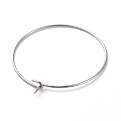 Нержавеющая Сталь Цвет 316 хирургические серьги-кольца из нержавеющей стали., Винные стекла, цвет нержавеющей стали, 30x0.7 мм, 21 датчик