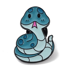 Стально-синий Броши со змеиным сплавом и эмалью, для рюкзака с одеждой, стальной синий, 29.5x21x1.4 мм