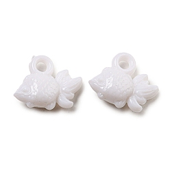 Fish Непрозрачные акриловые подвески, рыба, 15x19x7 мм, отверстие : 3 мм, Около 675 шт / 500 г