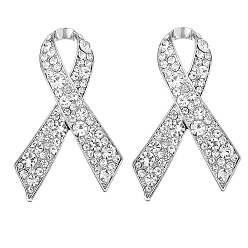 Платина 2 шт. броши из сплава со стразами и лентой для рюкзака, платина, 49x30 мм