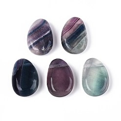 Флюорит Природного флюорита подвески, слезинки, 29.5~30.5x19.5~20.5x8~11 мм, отверстие : 2~3 мм