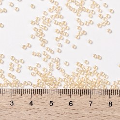 (1846) Crystal Lt. Creamsicle Lined Rainbow TOHO Round Seed Beads, Japanese Seed Beads, (1846) Crystal Lt. Creamsicle Lined Rainbow, 11/0, 2.2mm, Hole: 0.8mm, about 5555pcs/50g