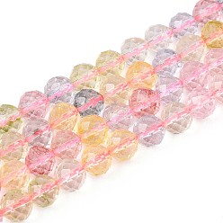 (52) Непрозрачная лаванда К 9 нити стеклянных бусин, имитация драгоценных камней, круглые, граненые, разноцветные, 5.5~6.5 мм, отверстие : 0.8 мм, около 67 шт / нитка, 14.96 дюйм (38 см)