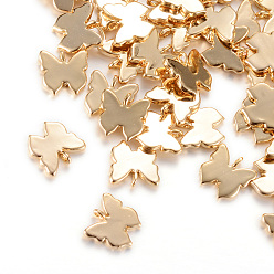 Light Gold Латунь прелести, без кадмия, без никеля и без свинца, бабочка, золотой свет, 9x9x1.5 мм, отверстие : 1 мм