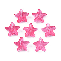 Камелия Прозрачные брызги, окрашенные распылением, морская звезда, камелия, 14x15x6.5 мм, отверстие : 1 мм