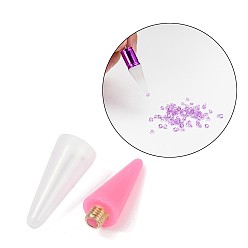 Бледно-Розовый Сменная ручка для сверла с восковой головкой, Инструменты для алмазной живописи для украшения ногтей своими руками, розовый жемчуг, 27.5x11 мм