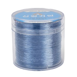 Стально-синий Корейская эластичная эластичная нить с круглыми кристаллами, для браслетов изготовление ювелирных изделий из драгоценных камней ремесло из бисера, стальной синий, 0.7 мм, около 196.85 ярдов (180 м) / рулон