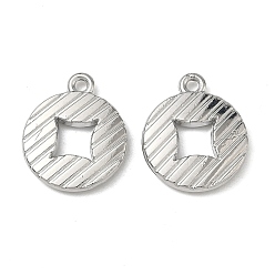 Платина Подвески из сплава , без свинца и без кадмия, монеты амулеты, платина, 19x16x3 мм, отверстие : 1.5 мм