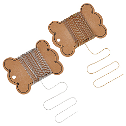 Золотой & Цвет Нержавеющей Стали 9.2~10м 2 цвета 304 цепи из нержавеющей стали «бостон», soldereds, с карточной бумагой, золотые и нержавеющая сталь цвет, 0.5 мм, о 4.6~5м / цвет