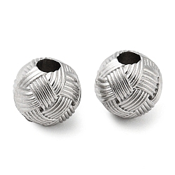 Нержавеющая Сталь Цвет Не тускнеет 316 бусины из нержавеющей стали, круглые, цвет нержавеющей стали, 8.5x8 мм, отверстие : 2.5 мм