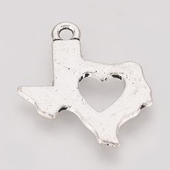 Античное Серебро Сплавочные подвески тибетского стиля, без кадмия, без никеля и без свинца, античное серебро, 23.5x20x1 мм, Отверстие : 1.5 мм , около 770 шт / 1000 г