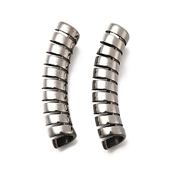 Нержавеющая Сталь Цвет 304 шарики из нержавеющей стальной трубы, изогнутая трубка, цвет нержавеющей стали, 43.5x9 мм, отверстие : 6.5 мм