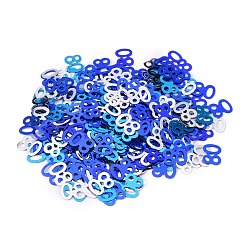 Mixed Color 80 Confetti, 80th Birthday Decorations, for Birthday Table Decor Party Favors, Mixed Color, 9.3x12.4x0.2mm, about 1200pcs/bag