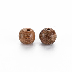 Saddle Brown Natural Wood Beads, Lead Free, Round, Saddle Brown, 8mm, Hole: 1.5mm, about 1900pcs/500g