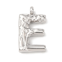 Letter E 304 подвески из нержавеющей стали, письмена, Письмо E, 21.5x12.5x4.5 мм, отверстие : 2.5 мм