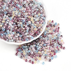(52) Непрозрачная лаванда Выпечка краска стеклянные бусины, круглые, разноцветные, 4~4.5x3~4 мм, отверстие : 0.9~1.2 мм, Около 4500~6250 шт / фунт