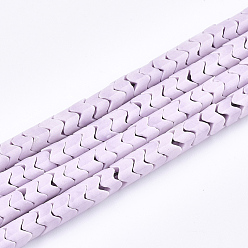 Сливовый Природный агат бисер нитей, окрашенные, волна, слива, 4.5~5x3.5~4 мм, отверстие : 1.2 мм, около 124~140 шт / нитка, 15.5 дюйм