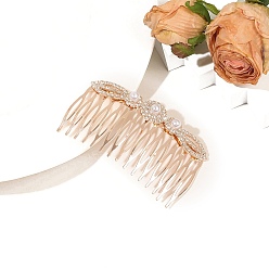 Белый Сплавочная гребенка со стразами для волос , с бусиной из искусственного жемчуга, аксессуары для волос для женщин и девочек, белые, 80 мм