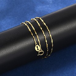 Золотой 925 стерлингового серебра скручены панели ссылок цепи ожерелья, с печатью 925, золотые, 18.43 дюйм (46.8 см)