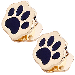 Paw Print 2 шт. зажимов из цинкового сплава, окрашенных распылением, для бумажного документа, школьные офисные принадлежности, отпечаток лапы, 28x29.5x21 мм