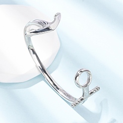 Античное Серебро 316 браслеты-манжеты из хирургической нержавеющей стали, античное серебро, внутренний диаметр: 2.24 дюйм (5.7 см)