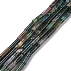 Indian Agate Natural Indian Agate Beads Strands, Column, 13x4mm, Hole: 1.2mm, about 28pcs/strand, 15.20''(38.6~39.1cm)
