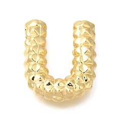 Letter U Стойки покрытие, Латунные подвески, без кадмия и без свинца, подвески с буквой az~z, Буква U, 20.5x17.5x5.5 мм, отверстие : 2.5x3 мм