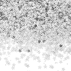 Silver 150G 30000Pcs Plastic Beads, Star, Silver, 4mm