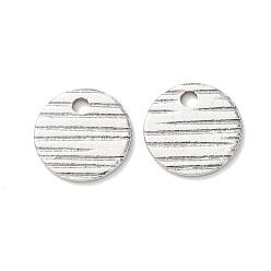 Нержавеющая Сталь Цвет 304 подвески из нержавеющей стали, матовый плоский круглый кулон, цвет нержавеющей стали, 10x1 мм, отверстие : 1.6 мм