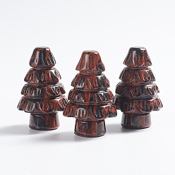 Mahogany Obsidian Natural Mahogany Obsidian Display Decorations, Tree, 34~35x51~54mm