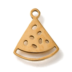 Арбуз 201 подвески из нержавеющей стали, фруктовые прелести, арбуз, 12.5x10.5x1 мм, отверстие : 1.2 мм