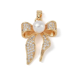 Настоящее золото 18K Стойки обшивки латунь кулон, с смолой и кубическим цирконием, без свинца и без кадмия, долговечный, bowkont, реальный 18 k позолоченный, 23.5x17x8 мм, отверстие : 5x2.5 мм