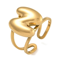 Letter N 304 перстень из нержавеющей стали, настоящее позолоченное кольцо-манжета 18k, Письмо N, внутренний диаметр: 18 мм, Письмо: 14~15x6.5~19 мм