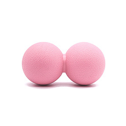 Pink TPE Peanut Massage Ball, Massaging Tools, for Back, Arm, Neck, Shoulder, Leg Circulation Roller, Tissue Massage, Pink, 117x61mm