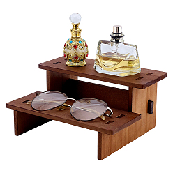 Верблюжий 2 Двухуровневые сосновые подставки для косметики, ювелирные изделия, очки, верблюжие, 19.6x16x15 см