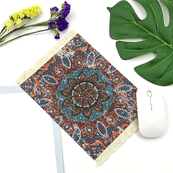 Кадет Синий Коврик для мыши из резины с бархатной тканью, коврик для мыши, богемный элемент прямоугольник, кадетский синий, 270x180x2 мм