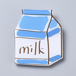 Light Sky Blue Fridge Magnets Acrylic Decorations, Milk, Light Sky Blue, 39x33x4mm