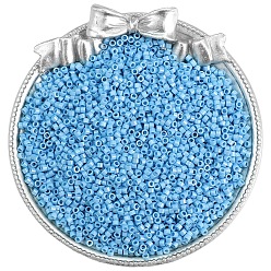Светло-Голубой Стеклянный бисер непрозрачных цветов, плоско-круглые, Небесно-голубой, 2 мм, о 1100 шт / комплект