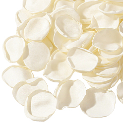 Бежевый 200шт. искусственные лепестки роз, для свадебного прохода центральные столовые конфетти вечерние сувениры украшения дома, бежевые, 37~39x29~34x1 мм