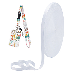 Белый Поликоттонная лента, для пошива аксессуаров, белые, 5/8 дюйм (15 мм), около 109.36 ярдов (100 м) / рулон