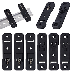 Черный 10шт. нейлоновый кронштейн для монтажа на DIN-рейку, универсальный зажим для крепления на DIN-рейку, чёрные, 76x20x8 мм