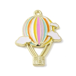 Hot Air Balloon Подвески из цинкового сплава, с эмалью, золотые, воздушный шар, 31x23.5x2.5 мм, отверстие : 1.8 мм