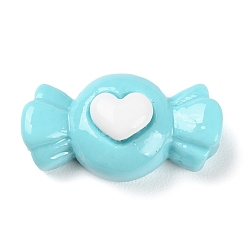 Candy Непрозрачные кабошоны из смолы, изготовление ювелирных изделий, голубой, конфеты, 12.5x23x9 мм